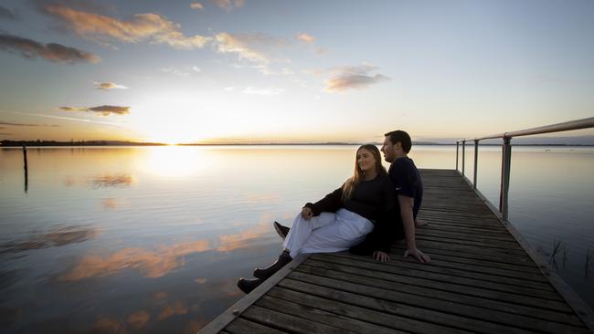 Sarah Collins and her partner Max Bannan moved to Colac from Melbourne in February. Picture: Arsineh Houspian