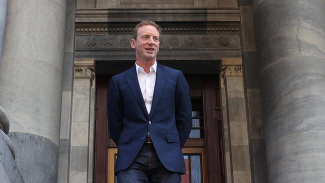 Newly elected South Australian Liberal leader David Speirs at Parliament House in Adelaide on Tuesday. Picture: NCA NewsWire / David Mariuz