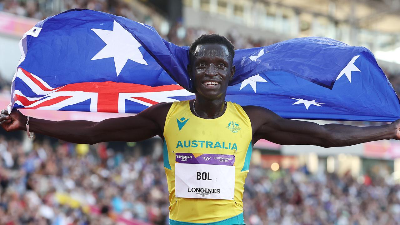 BIRMINGHAM 2022 COMMONWEALTH GAMES. 07/08/2022. Track and Field at Alexander Stadium. Mens 800 mtr final. Australian Peter Bol after finishing 2nd behind Wyclife Kimyanal of Kenya. Picture: Michael Klein