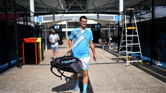 Bernard Tomic is among the 20 Australians in action in qualifying for the Australian Open being held in Doha and Dubai Picture: NCA NewsWire