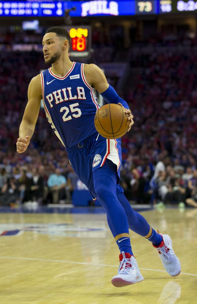 Simmons took charge for the Sixers against Brooklyn. Picture: Getty Images/AFP