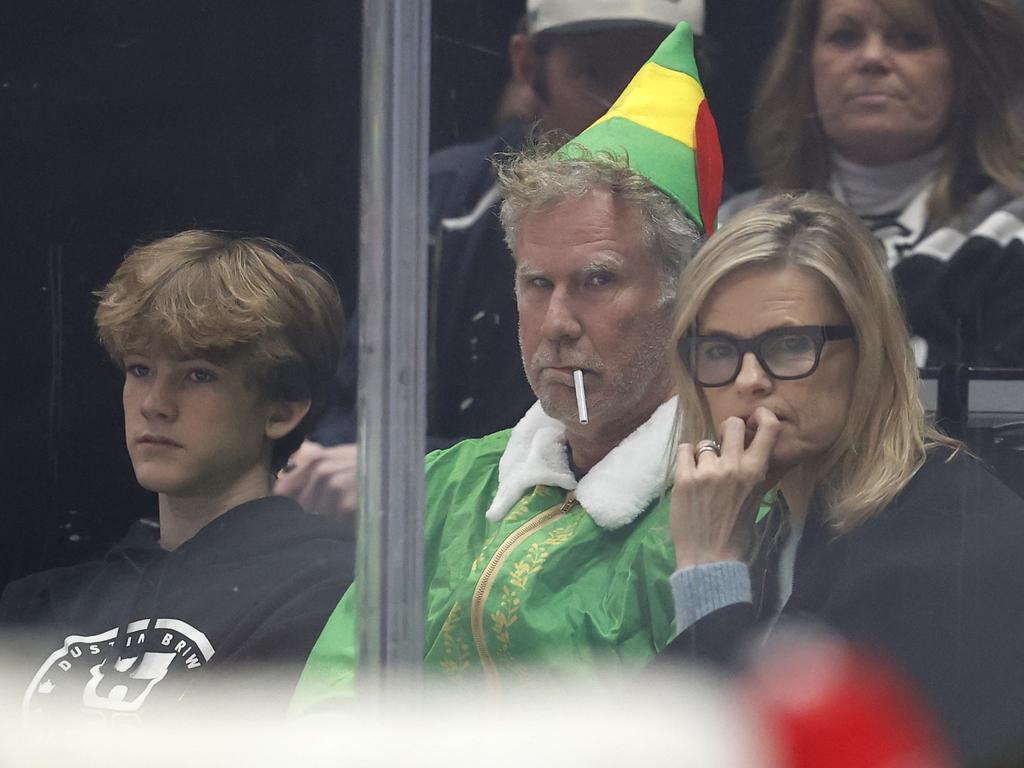 Will Ferrell attends an NHL game at Crypto.com Arena in LA dressed as Buddy the Elf. Picture: Ronald Martinez/Getty Images