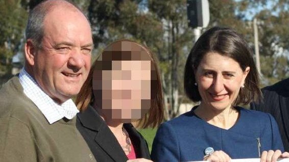 Former MP Daryl Maguire, left, with Gladys Berejiklian, right, in Wagga Wagga in 2017. Picture: Supplied