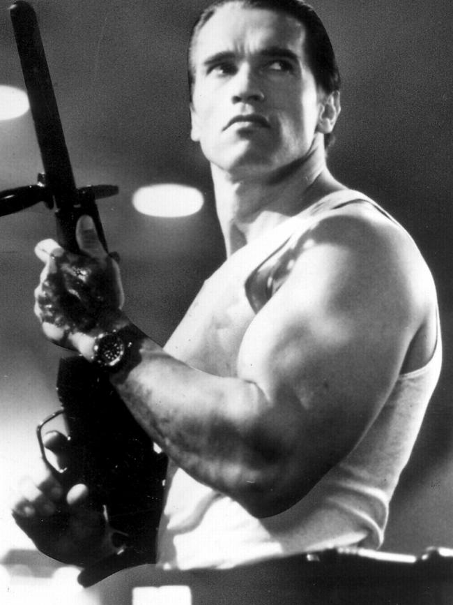 Arnie at his mid-80s action hero peak.