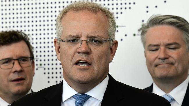 Prime Minister Scott Morrison: ‘I suspect the June quarter ­results will be soft’. Picture: AAP