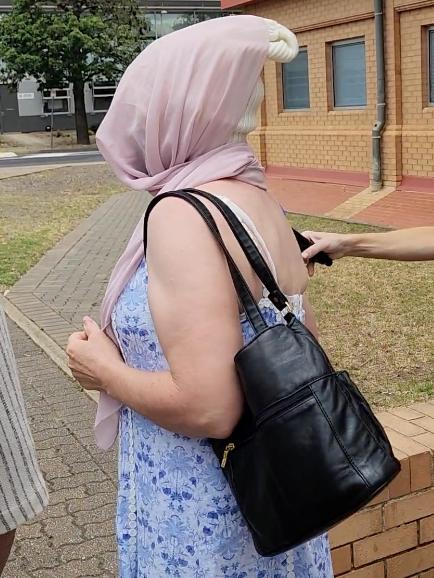 Notorious puppy farmer Kerrie Fitzpatrick outside Elizabeth Magistrates Court on Tuesday. Picture: Leah Smith