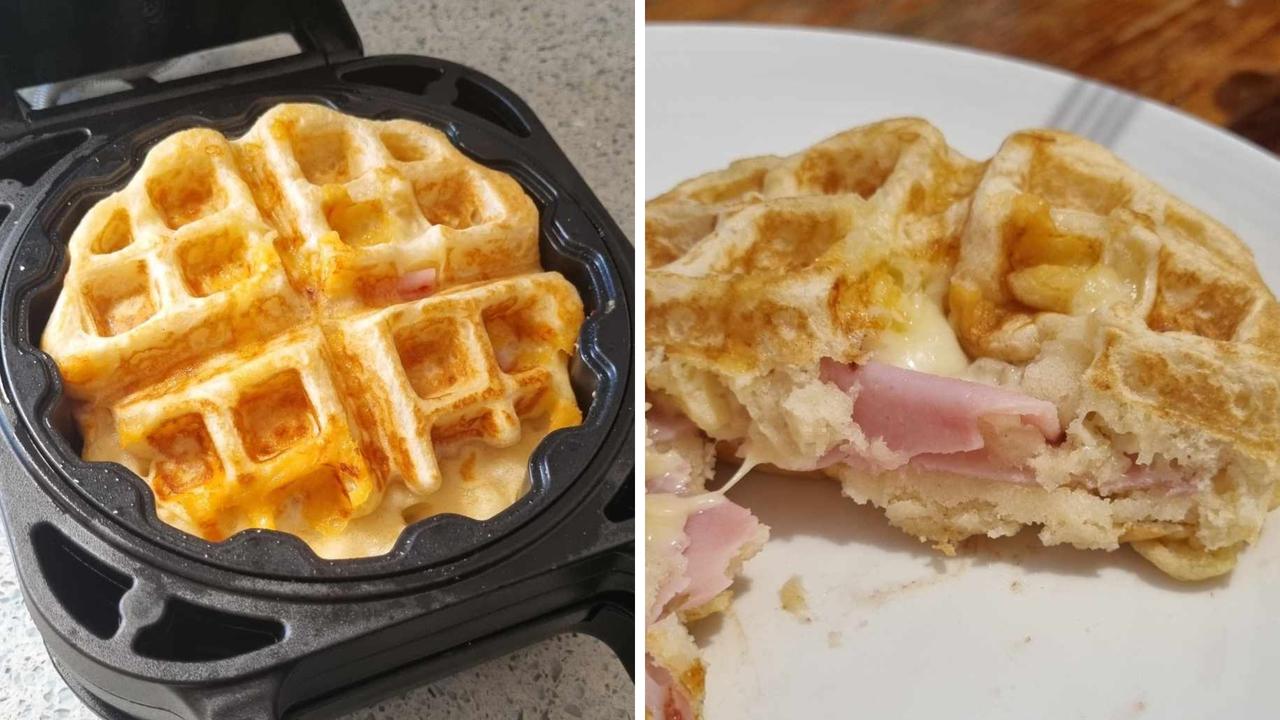 Time to say goodbye to the ham and cheese toastie and hello to the ham and cheese waffle! Picture: Rosalyn Fannin/news.com.au checkout