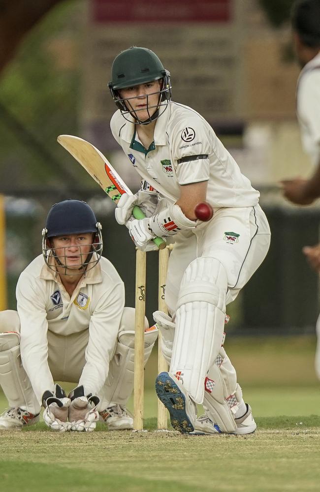 Josh Agar batting against Noble Park last season.