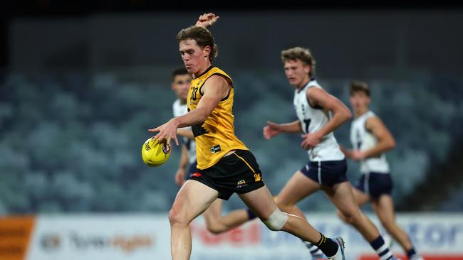 Daniel Curtin has great skills for a big man. Picture: Paul Kane/AFL Photos/via Getty Images