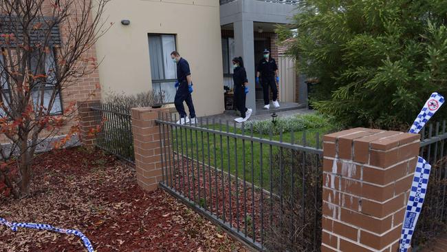 The woman was heard crying, neighbours said. Picture: Jeremy Piper