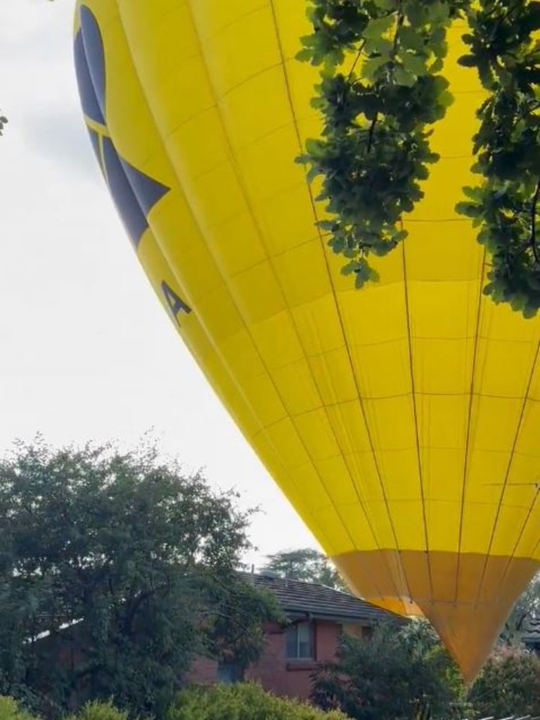 The balloon was later deflated. Picture: Supplied/Matthew Cossey