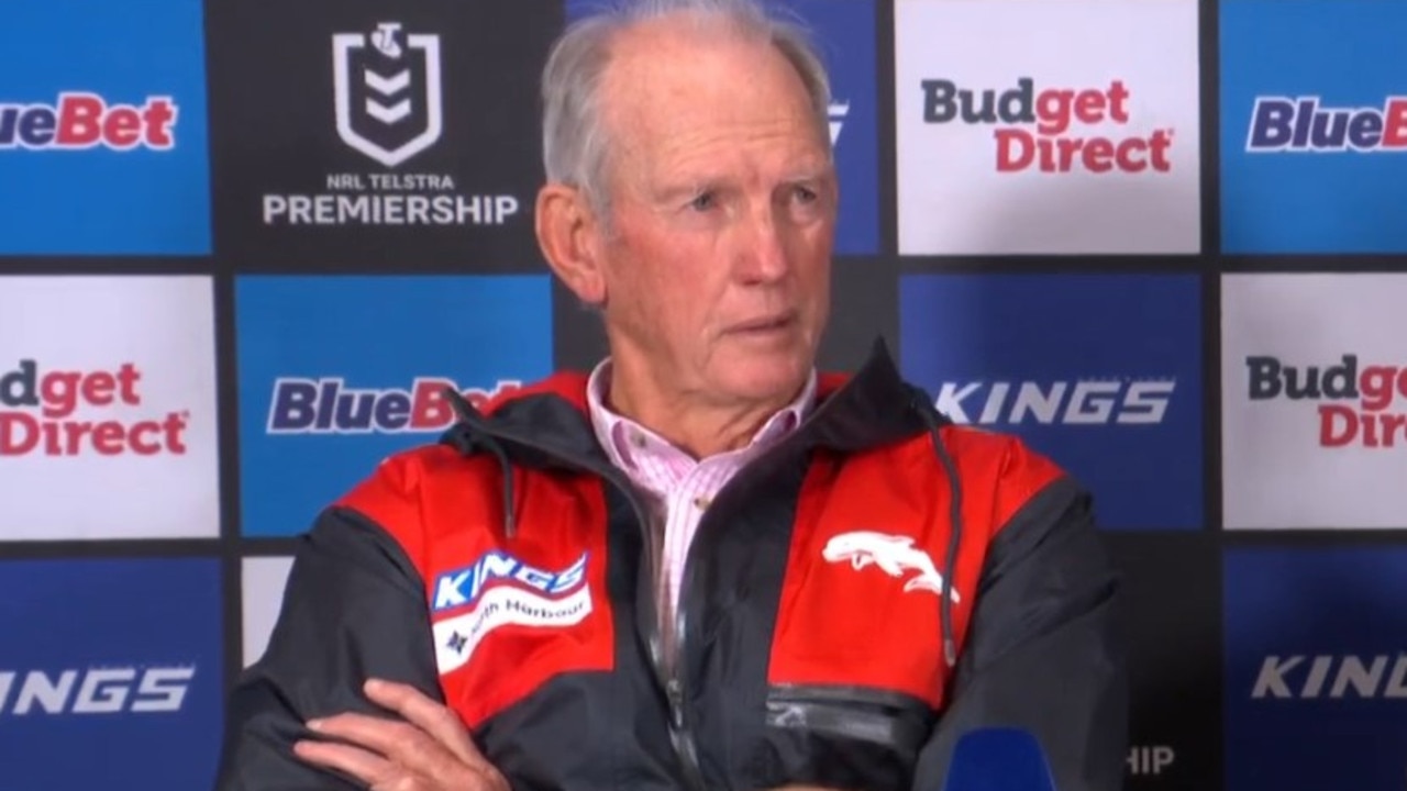 Wayne Bennett has hit out at the matchwinning moment. Photo: Fox Sports