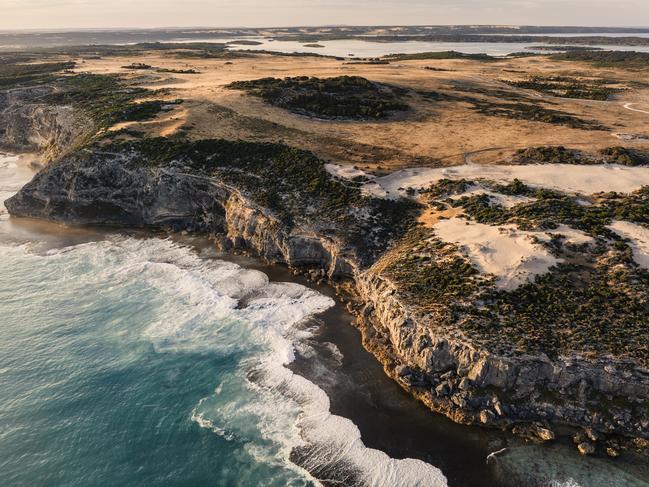 The site where The Cliffs Kangaroo Island golf course is beingdeveloped. Picture: Jacob Sjoman