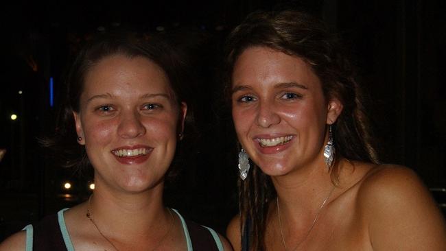 Michelle Hodder and Chelsea Cameron on Flinders Street East Pic Bryan Lynch AD246053