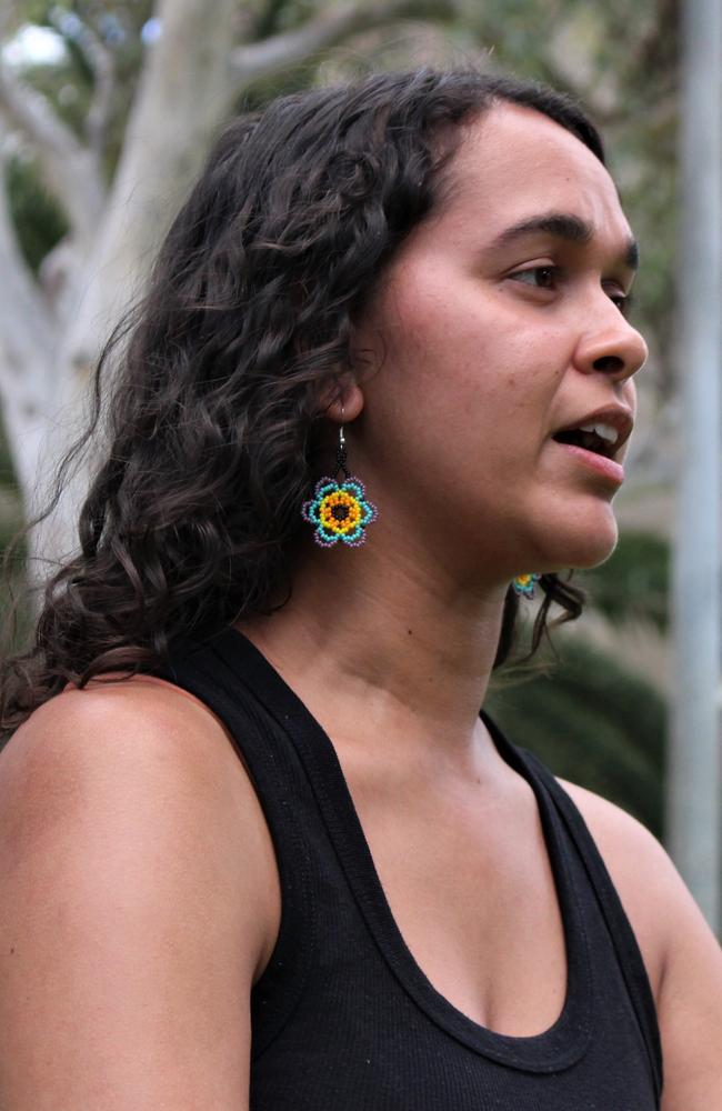 Samara Fernandez-Brown says she is sceptical about NT Police’s commitment to real change. Picture: Jason Walls