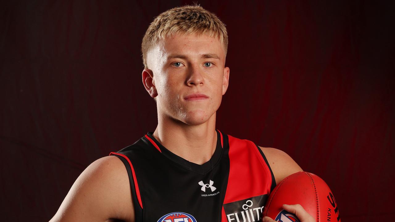 Nate Caddy in his new Essendon colours. Picture: Michael Klein