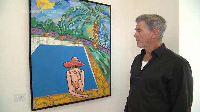 Pierce Brosnan unveils personal artwork in first solo art exhibit | The ...