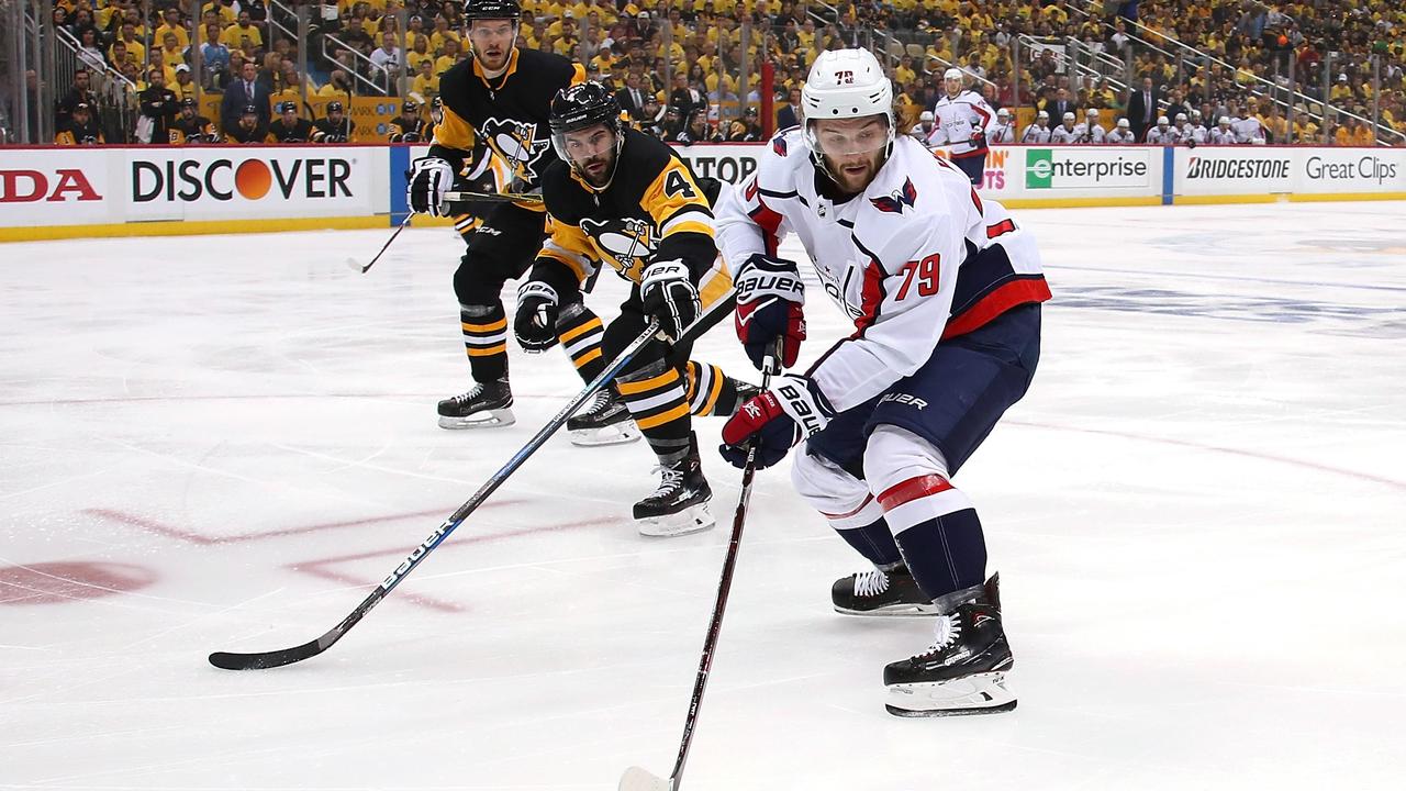 Nathan Walker keeps the Pittsburgh defence at bay during their playoff decider.