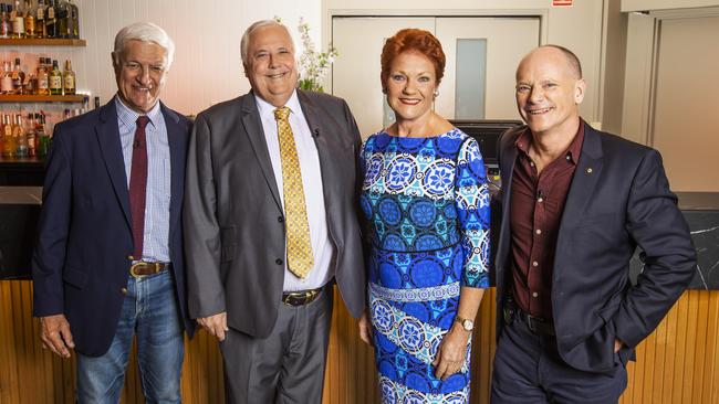 Some voters are turning to independents, minor parties and outliers over dissatisfaction with the major parties – pictured is Bob Katter, Clive Palmer, Pauline Hanson and Campbell Newman. Picture: Nigel Hallett