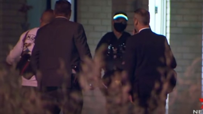 Police at the scene of the incident at Morphett Vale in October 2021. Picture: 7NEWS