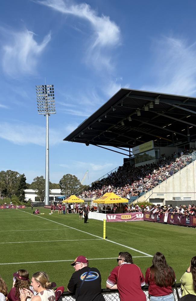 Fans turned out in force to the Queensland Maroons Training Day at Sunshine Coast Stadium