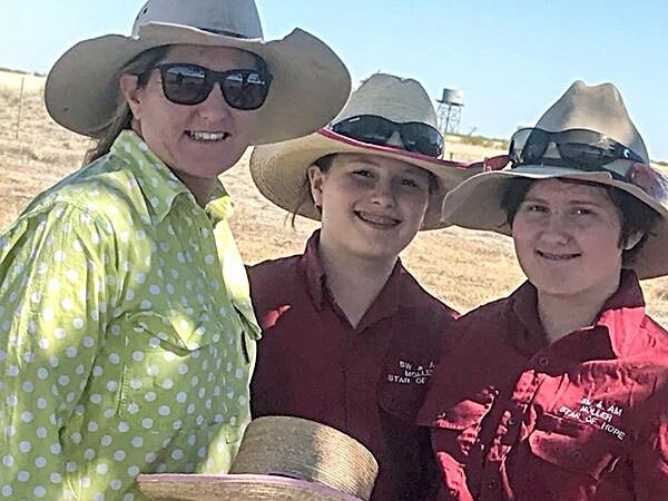 ICPA Federal President Alana Moller with daughters, Zarah, Mykenzie and, front, Addison. Picture: Contributed