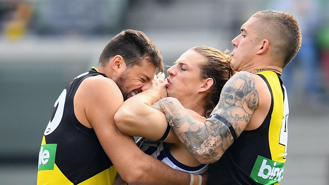 We may see Dusty locking horns with Nat Fyfe yet again in the ucpoming Origin clash.