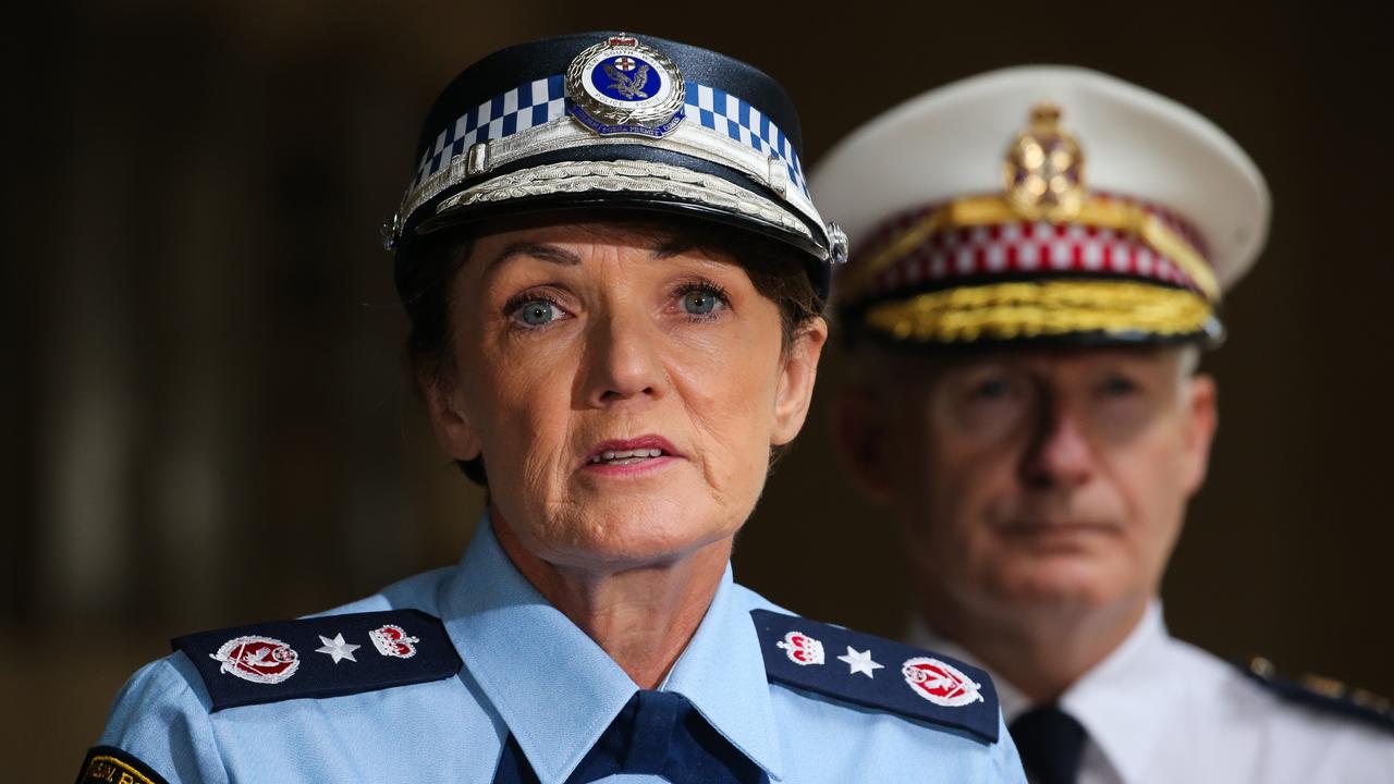 NSW Police Commissioner Karen Webb said people who rioted could expect a ‘knock on the door’. Picture: NCA NewsWire / Gaye Gerard