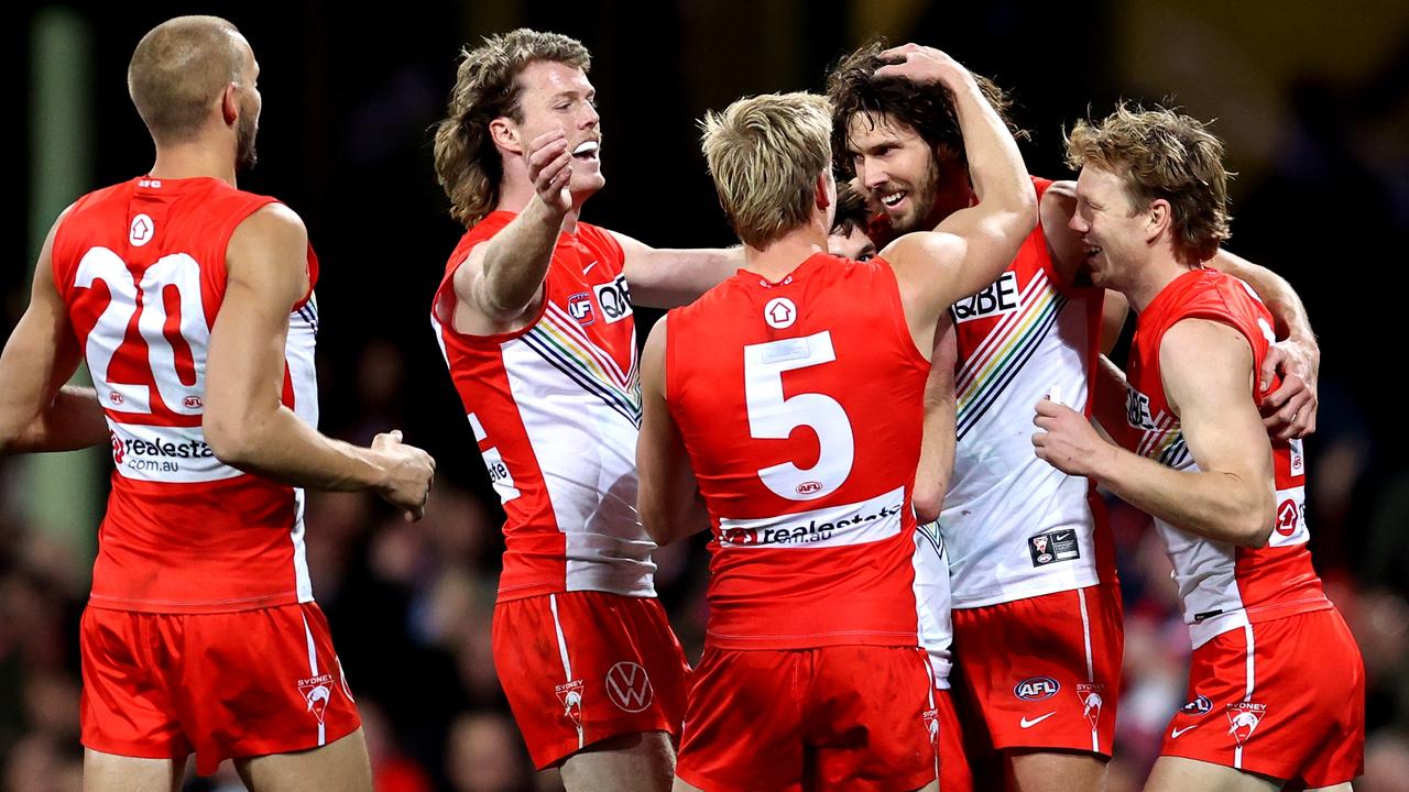 Tom Hickey celebrated his big night with a goal. Picture: Brendon Thorne