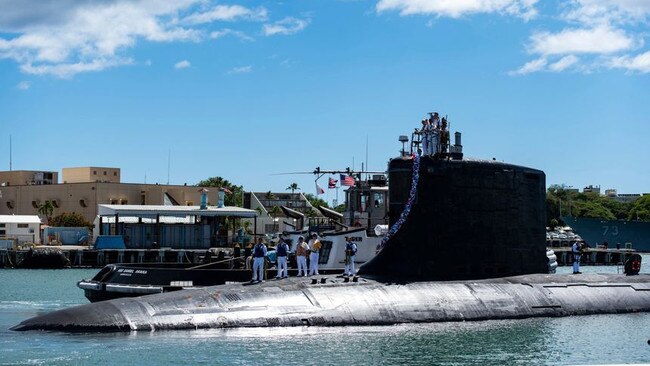 U.S. Navy submarine returns to its Hawaii base last year.Picture: US Navy