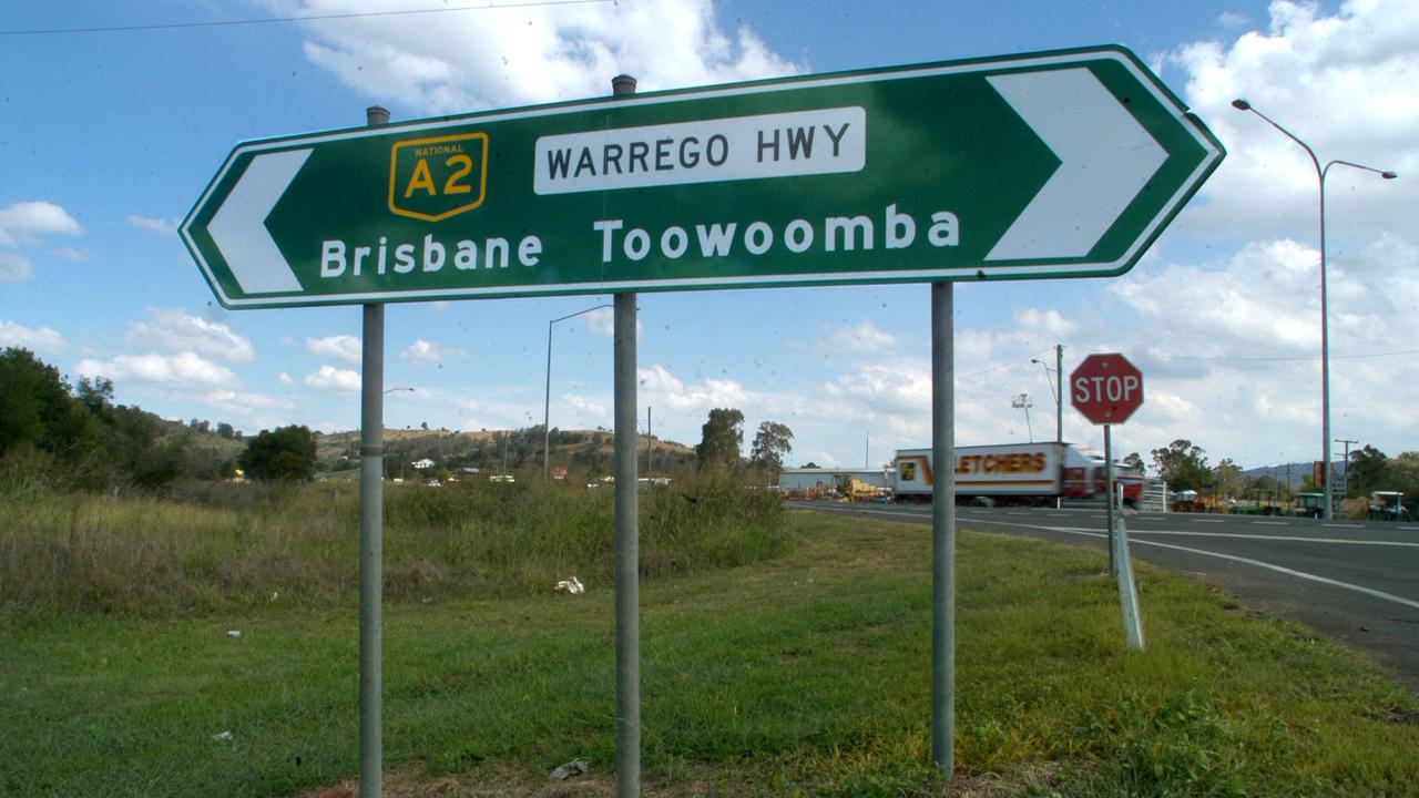 Part of the Warrego Highway was shut down for nearly three hours at Minden.