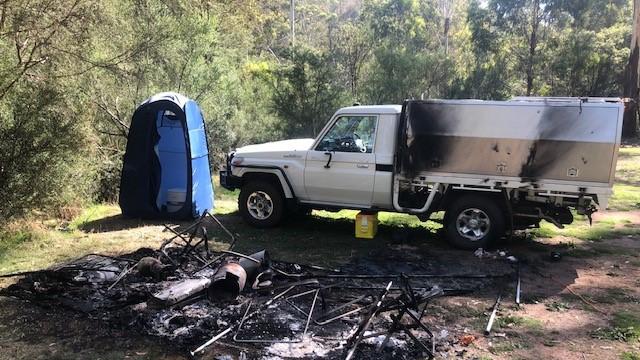 Russell Hill and Carol Clay campsite was located days after the couple disappeared on March 20, 2020. Picture: Supplied/ Supreme Court of Victoria.