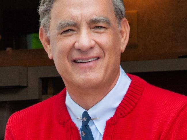 Tom Hanks portrays Mister Rogers in the movie A Beautiful Day in the Neighborhood. Supplied by Sony Pictures.