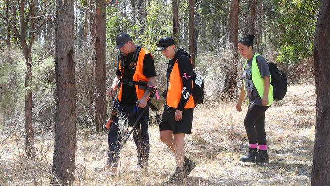 Ground Crew organised a large scale search in bushland near Ballarat on Saturday. Picture: David Crosling