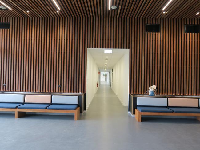 The foyer of the new $265m new Intercity Fleet maintenance facility at Kangy Angy. Picture: Richard Noone