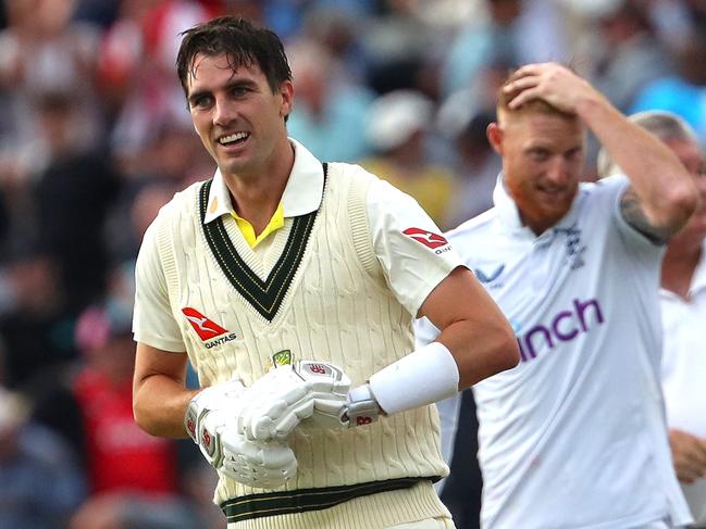 Pat Cummins battle with Ben Stokes was at the heart of Ashes’ Edgbaston classic, writes Mike Atherton. Picture: Geoff Caddick/AFP