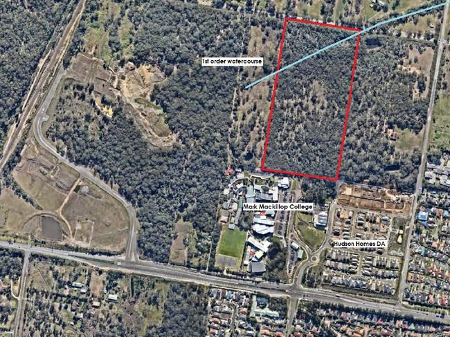 Map showing location of proposed residential subdivision at Woongarrah.