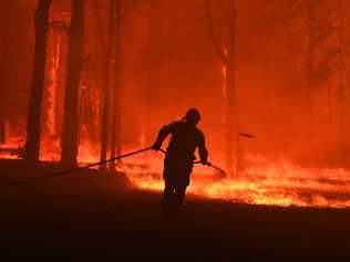 The bushfire emergency continues in the Clarence Valley today. Picture: DEAN LEWINS