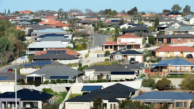 Homes in Adelaide’s southern suburbs. Picture Campbell Brodie.