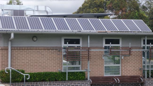 Solar panels on the Chester Hill Community Centre.