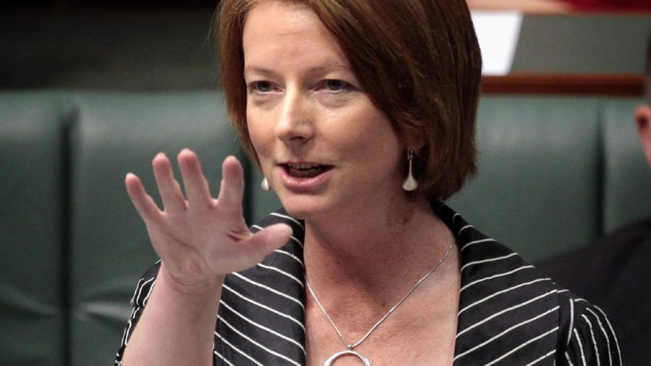 Then deputy PM Julia Gillard during Question Time. 