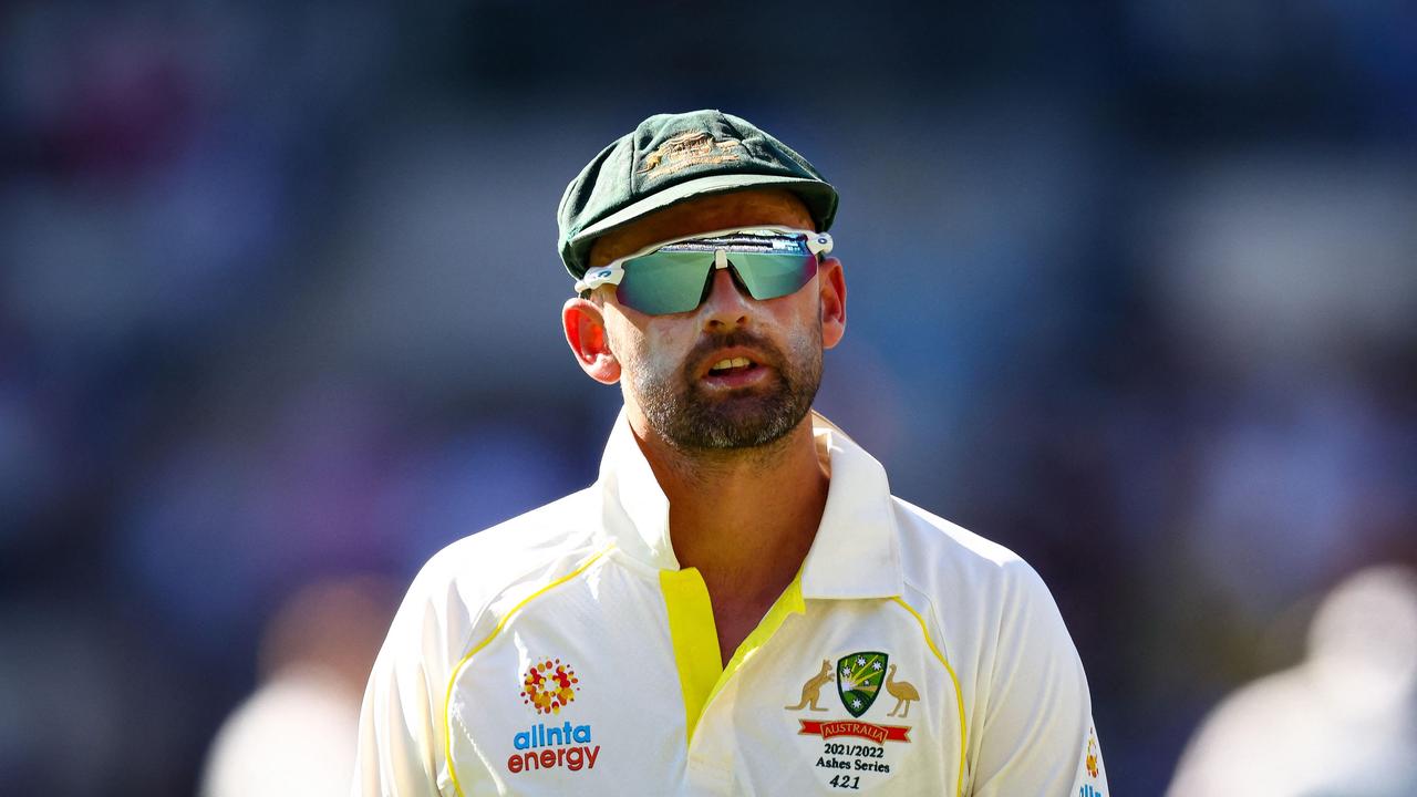 Nathan Lyon is stuck on 399 wickets after going wicketless against England throughout the opening three days of the first Test. Photo: AFP