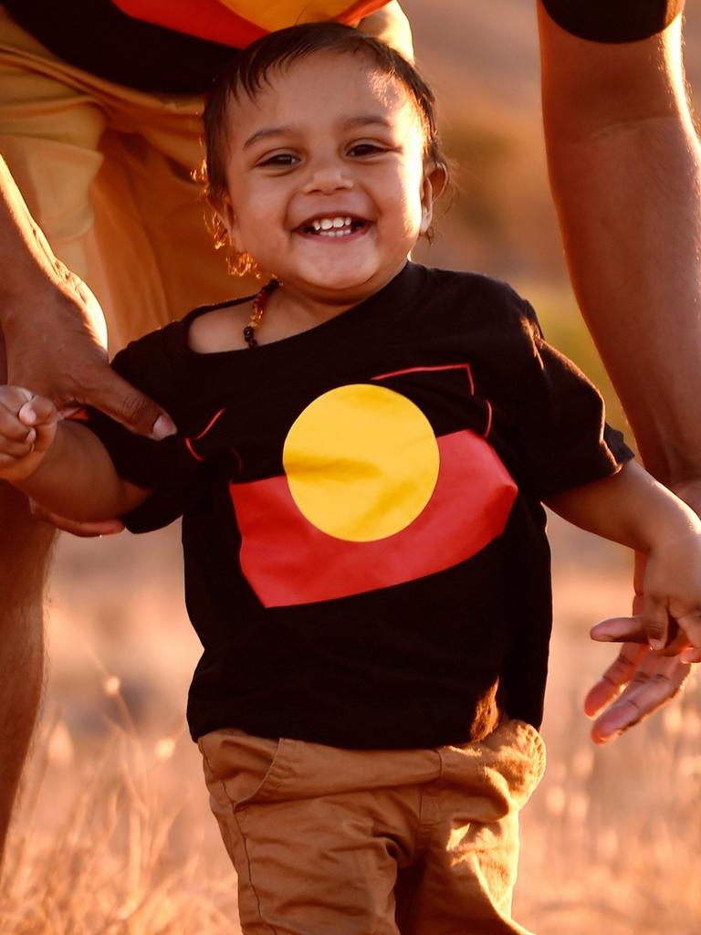 Javis loving his sunset photo shoot in Alice Springs. Picture: Hannah Millerick