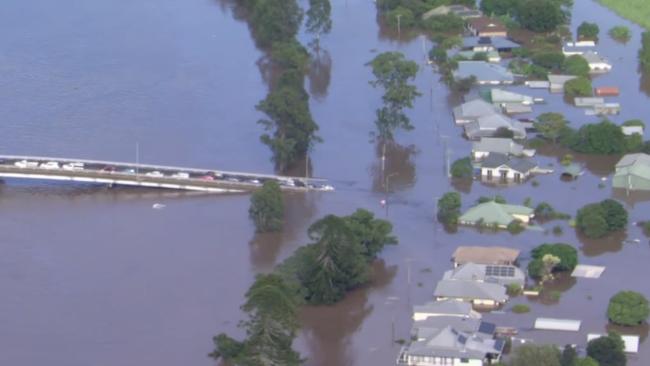 Flood-devastated Lismore is unrecognisable. Images: Seven