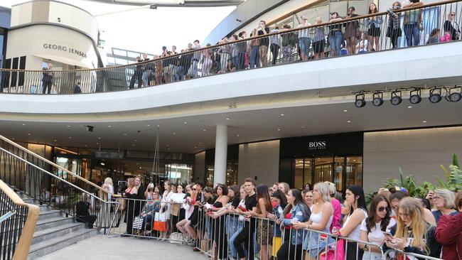 Beauty influencer Jeffree Star drew shoppers attention at Pacific Fair today. Thousands of fans turned out for the meet and greet. Picture Glenn Hampson