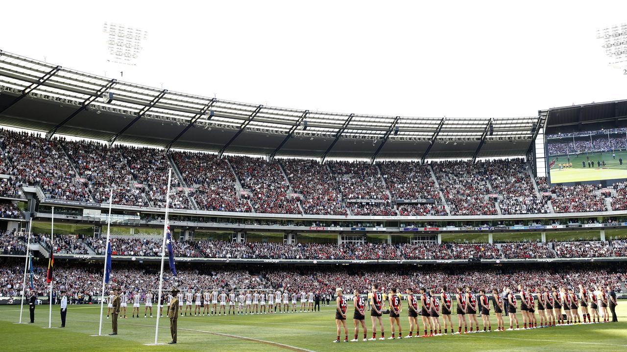 85,000 fans crammed the MCG on Anzac Day — will the do it again for the Bombers’ birthday? Picture: AFL Photos/Getty Images