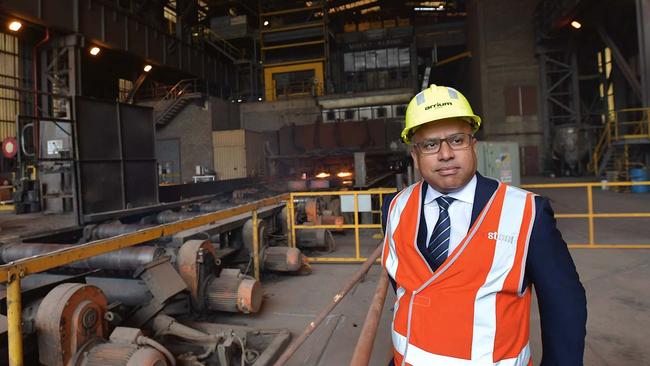 GFG Alliance executive chairman Sanjeev Gupta at the Whyalla steelworks.