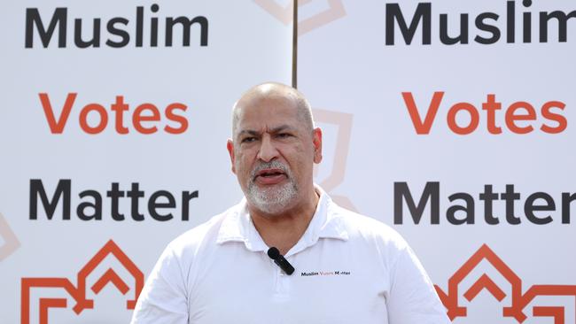 Muslim Votes Matter spokesman Ghaith Krayem announced the group would endorse Greens candidate for Wills Samantha Ratnam at the upcoming federal election. Picture: NewsWire/ David Crosling.