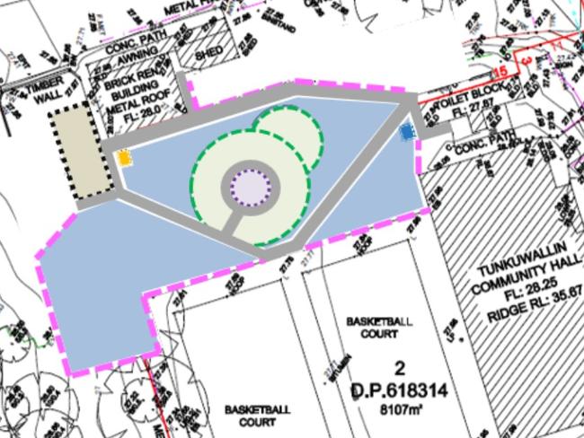 Concept plan for the district playground.