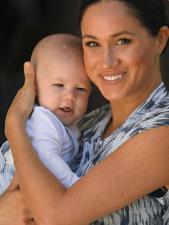 Meghan and Archie in South Africa. Picture: Toby Melville/Pool/Getty Images